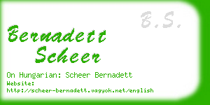 bernadett scheer business card